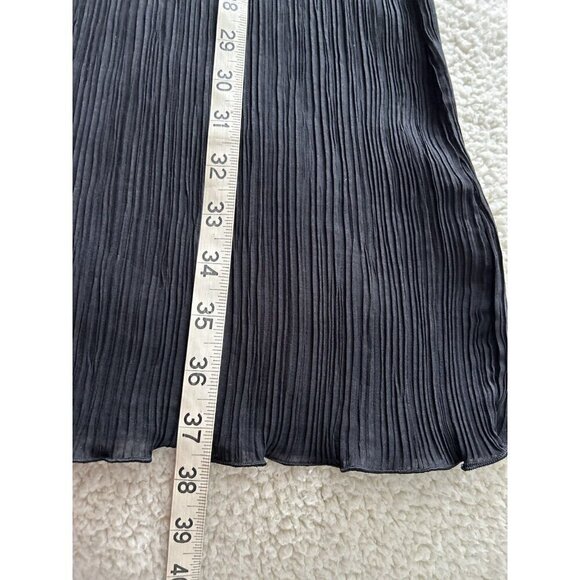 Madewell Simona Plissé Mini Dress in Black Size 14W - Picture 12 of 13